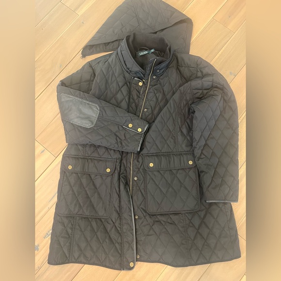 Lauren Ralph Lauren Black Quilted Coat - Picture 1 of 7
